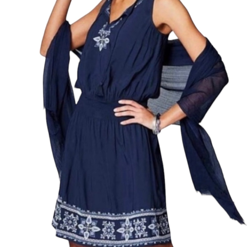 NWT J Jill “Everyday Blum” Boho Embroidered Dress